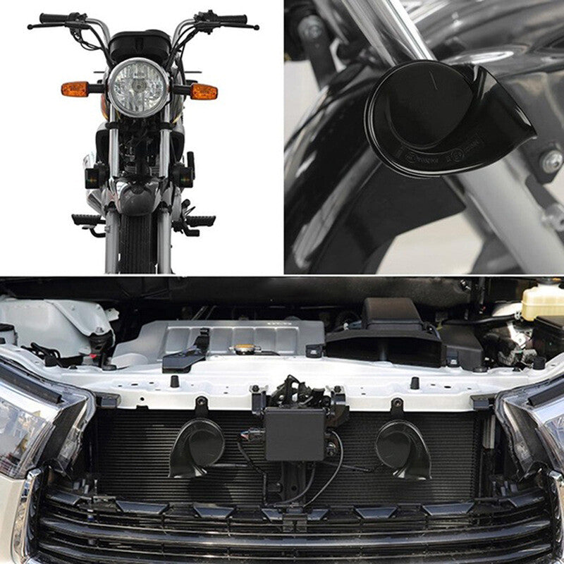 300DB 12V Electric Snail Horn Air Horn Raging Sound Fit For Car Boat Truck Train - image 5