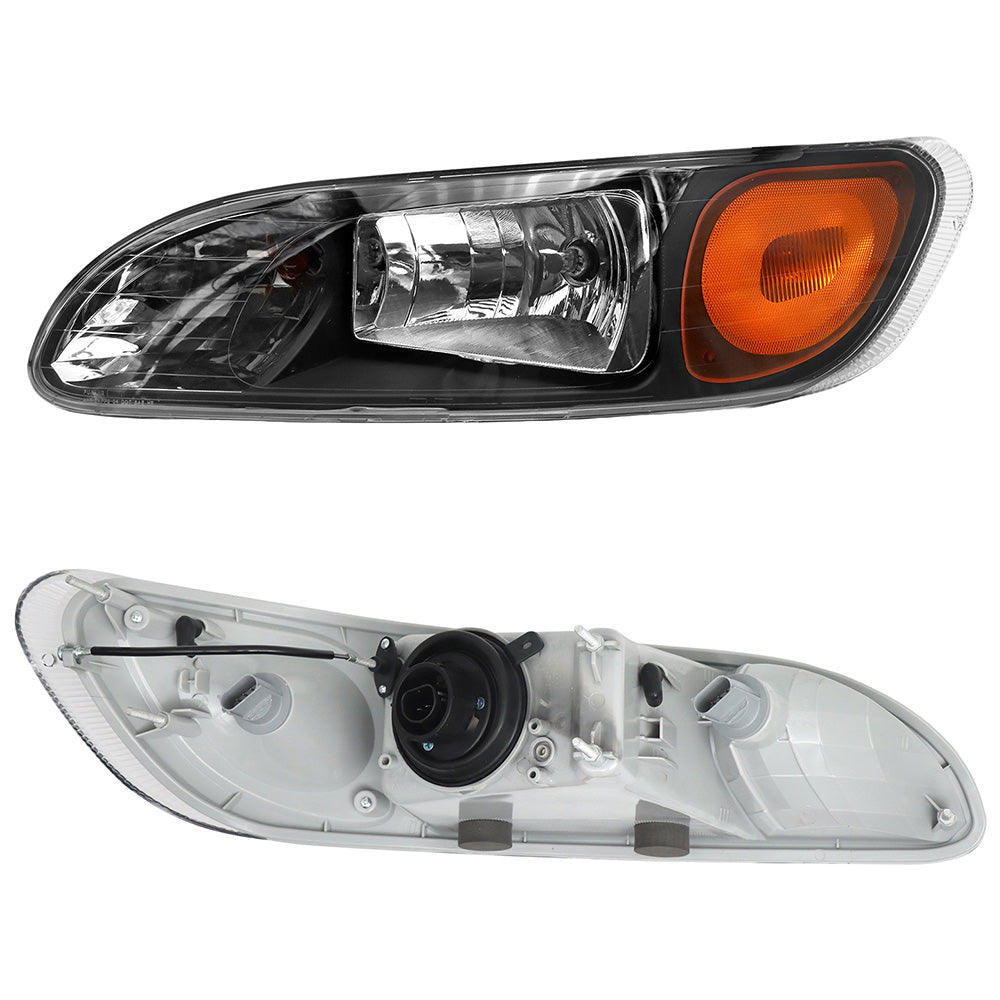 Left Black Headlights Compatible With Peterbilt 337,386,387 With Turn Signal - image 2