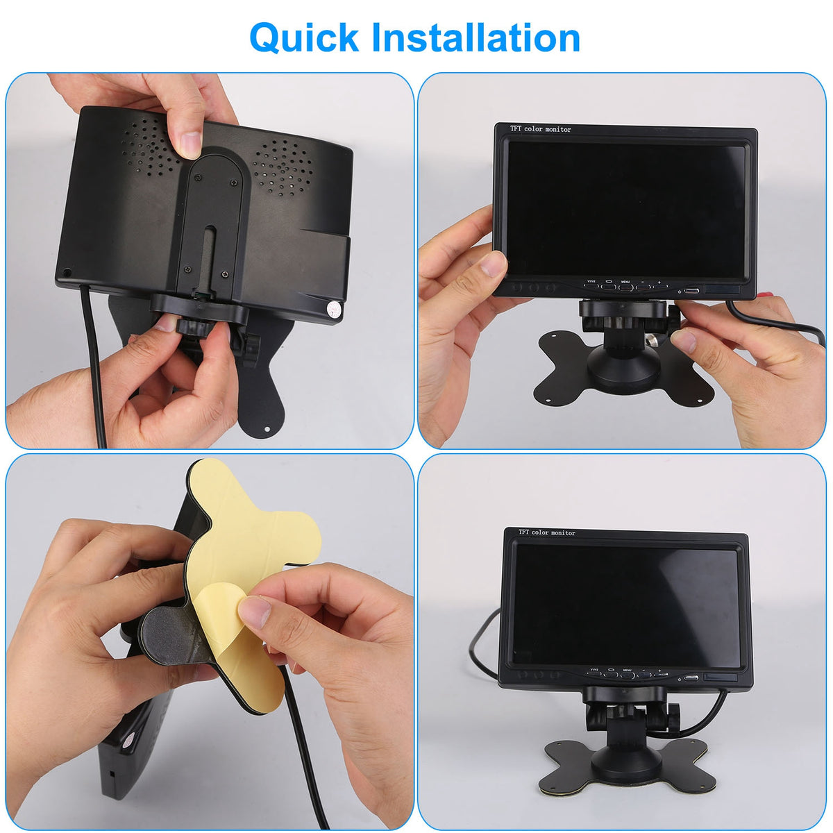 1Pc 7In Screen Backup Camera System Vehicle Rear View Monitor Kit IP67 Waterproof Car Parking Reverse System With Night Vision For Car Trunk Van SUV - image 8