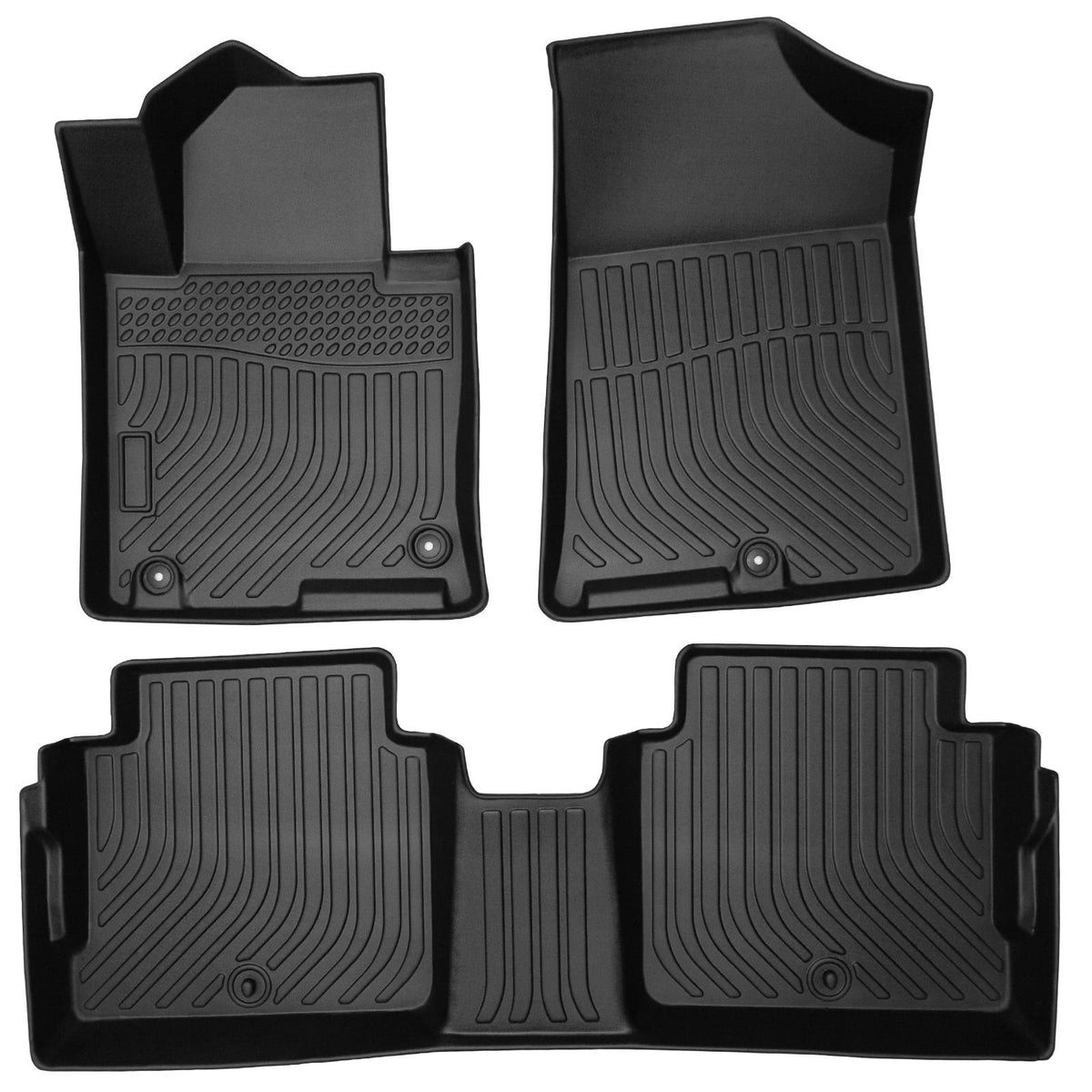 All Weather Floor Mats Liners For 2016-2020 Kia Optima Waterproof 3D TPE Carpet - Black