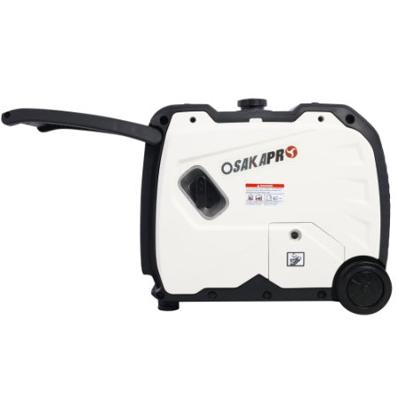 Super Quiet Inverter Generator 4500w Portable Generator Electric Start, Foldable Handle With Wheel,212cc 4 Stroke EPA Compliant - Gray