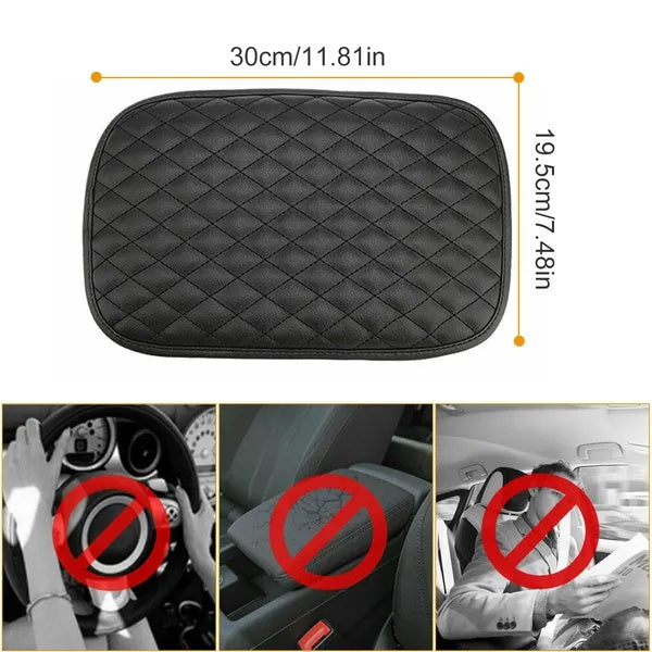 Car Armrest Pad Cover PU Leather Auto Center Console Seat Box Cover Protector Car Accessories Armrest Cushion Pad - image 2