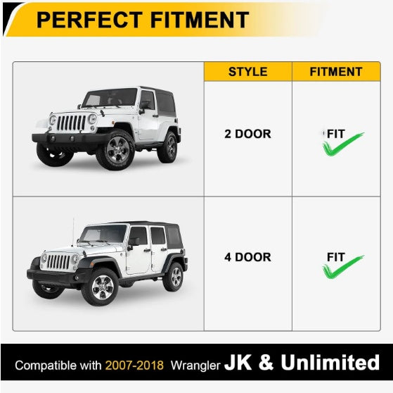 Front Rear Fender Flares Compatible With 2007-2018 Wrangler JK JKU, Off-Road Wheel Flares Liner 4 PCS - image 3