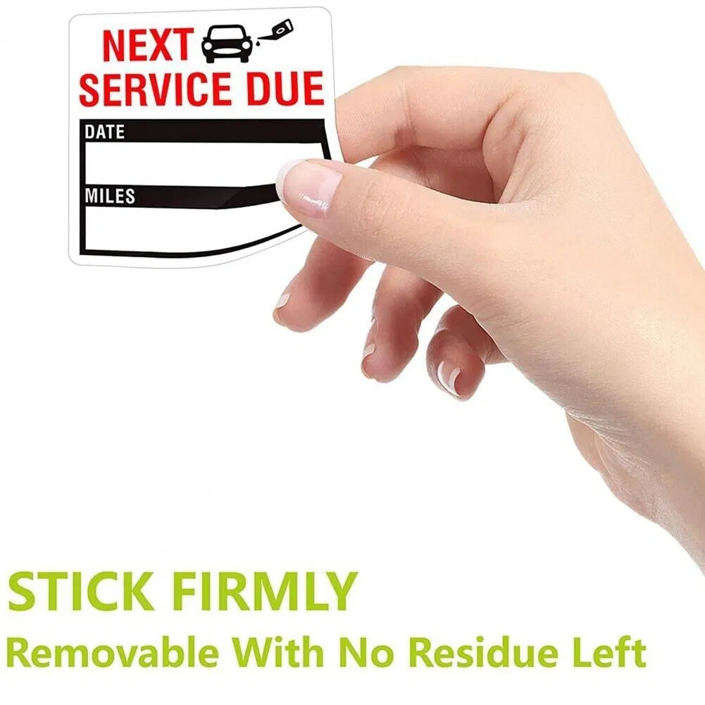 300 Oil Change Service Reminder Stickers Clear Window Lite Sticker Pack US - image 2
