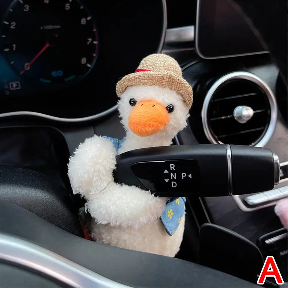 Car Hand Gear Ornaments | Plush Duck Car Shift Knob Ornament - image 3