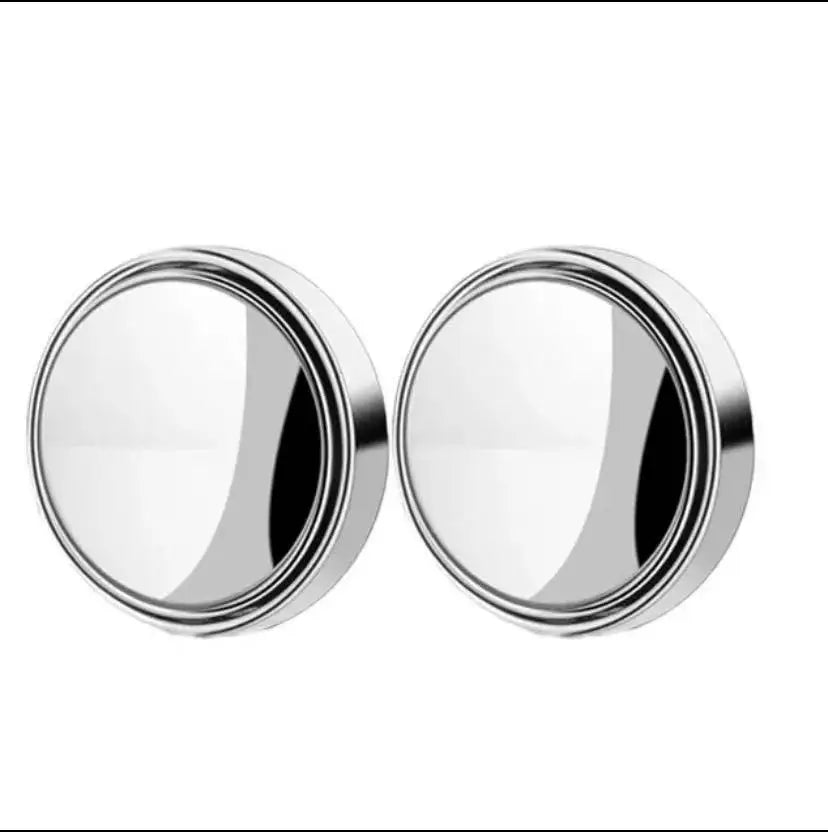Adjustable blind spot mirrors, pair – pair of chrome-rimmed round mirrors on white background