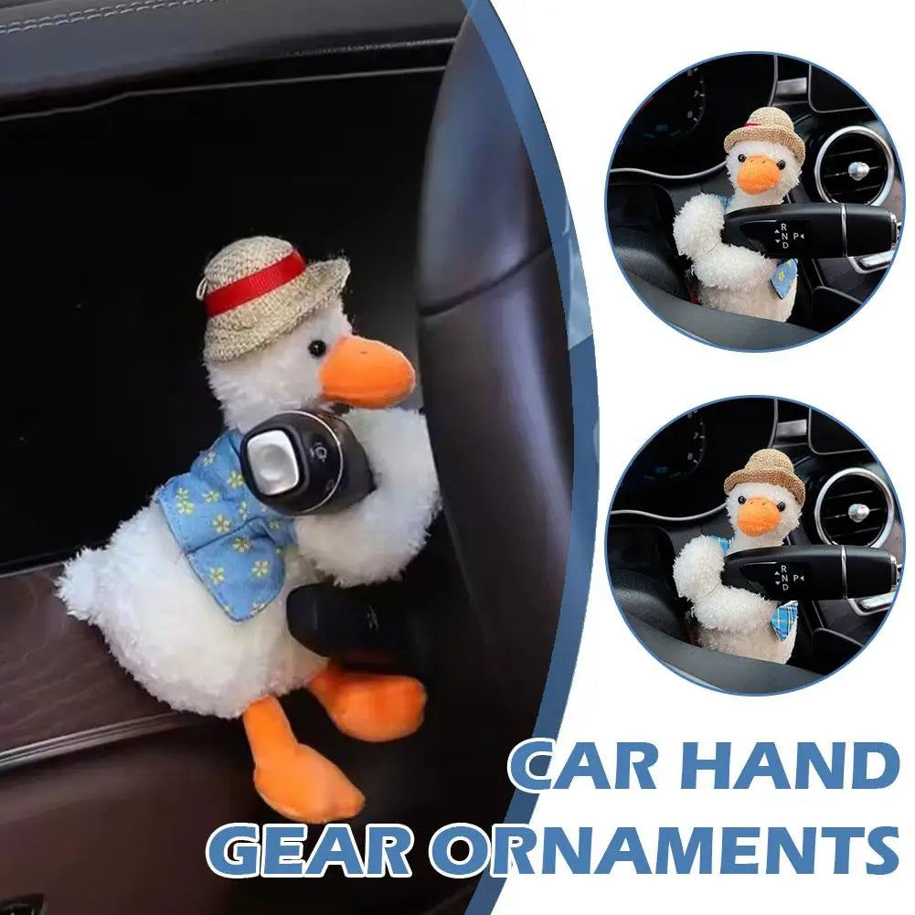 Car Hand Gear Ornaments | Plush Duck Car Shift Knob Ornament - image 2
