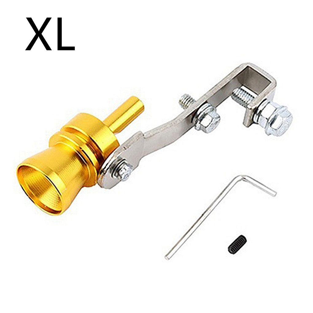 Color Turbo Whistle Exhaust Pipe - Golden / XL