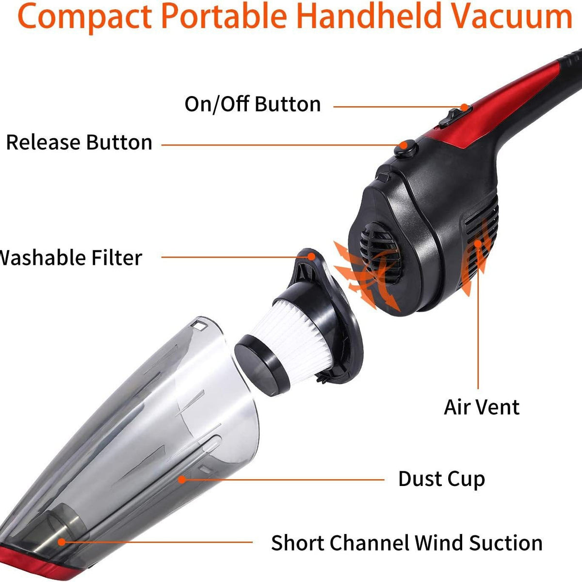 Cordless Car Vacuum Cleaner – Handheld, Rechargeable - image 4