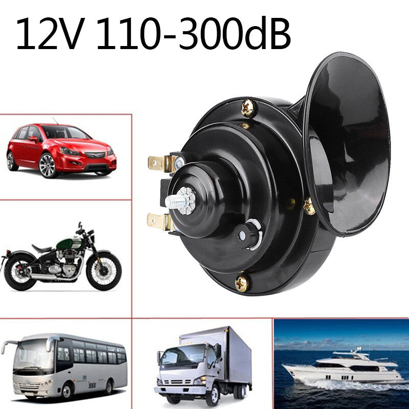 300DB 12V Electric Snail Horn Air Horn Raging Sound Fit For Car Boat Truck Train - image 6