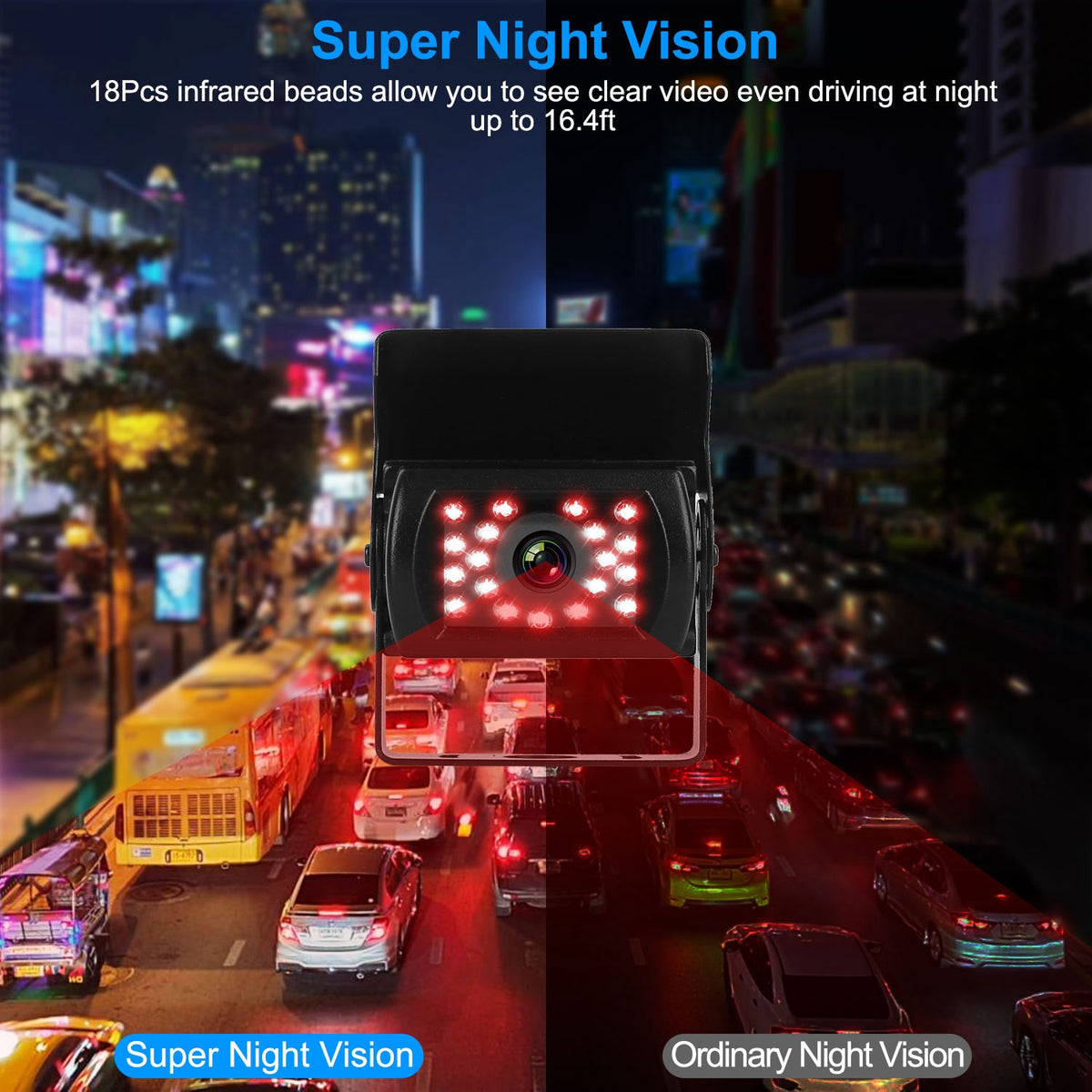 1Pc 7In Screen Backup Camera System Vehicle Rear View Monitor Kit IP67 Waterproof Car Parking Reverse System With Night Vision For Car Trunk Van SUV - image 2