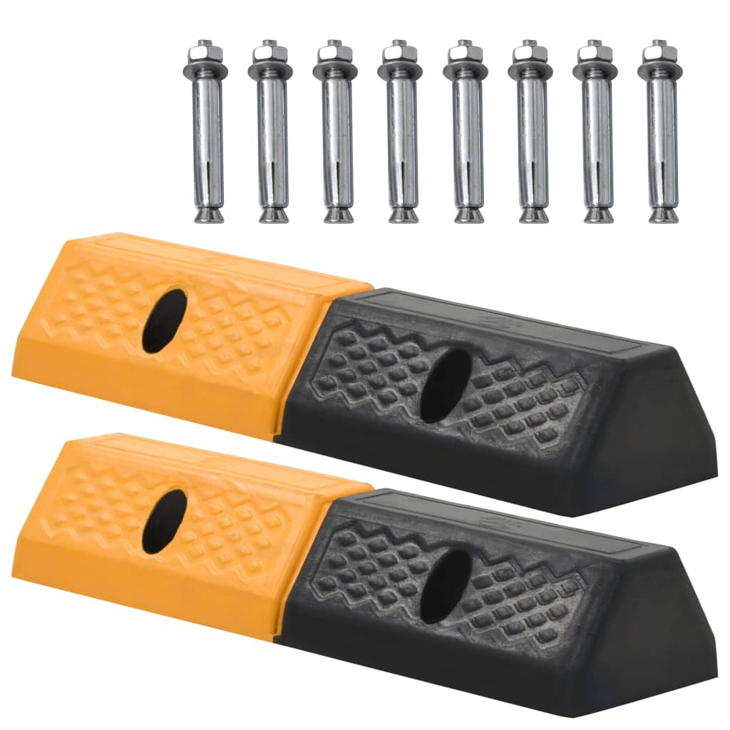 Parking Speed Bumps, 2 Pieces, Rubber, 49 x 15 x 9 cm - image 2