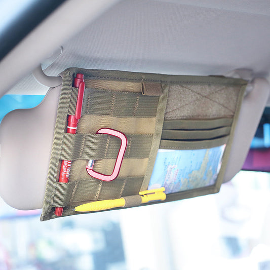 MOLLE sun visor organiser panel