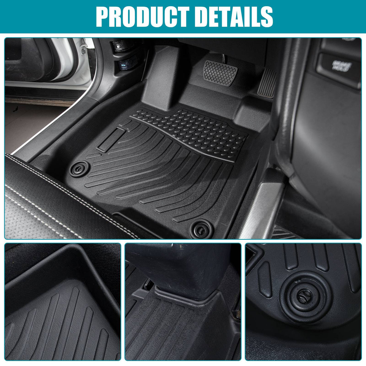 All Weather Floor Mats Liners For 2016-2020 Kia Optima Waterproof 3D TPE Carpet - image 5