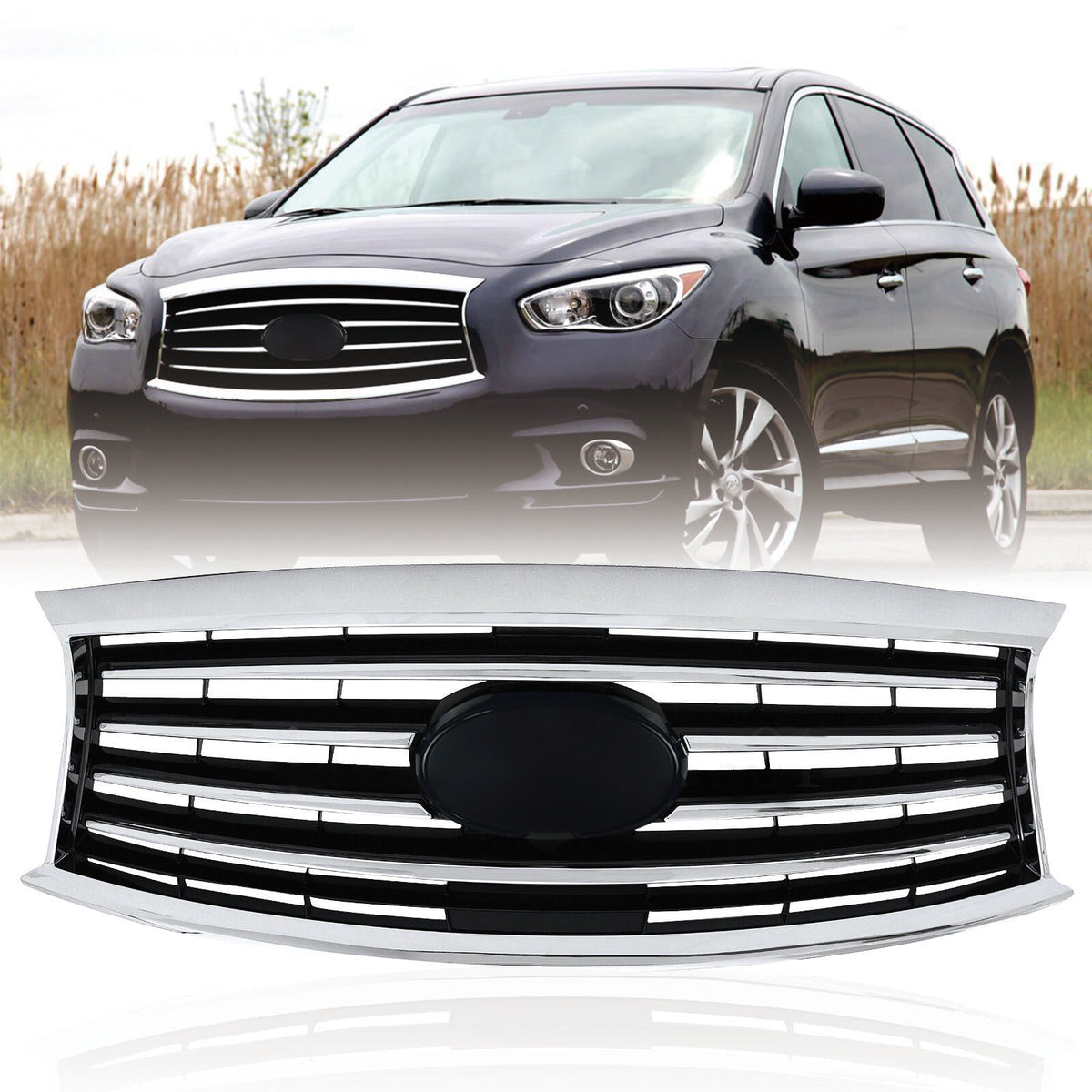 Front Grill For 2013 INFINITI JX35 14-15 INFINITI QX60 With Camera Option - 1pcs