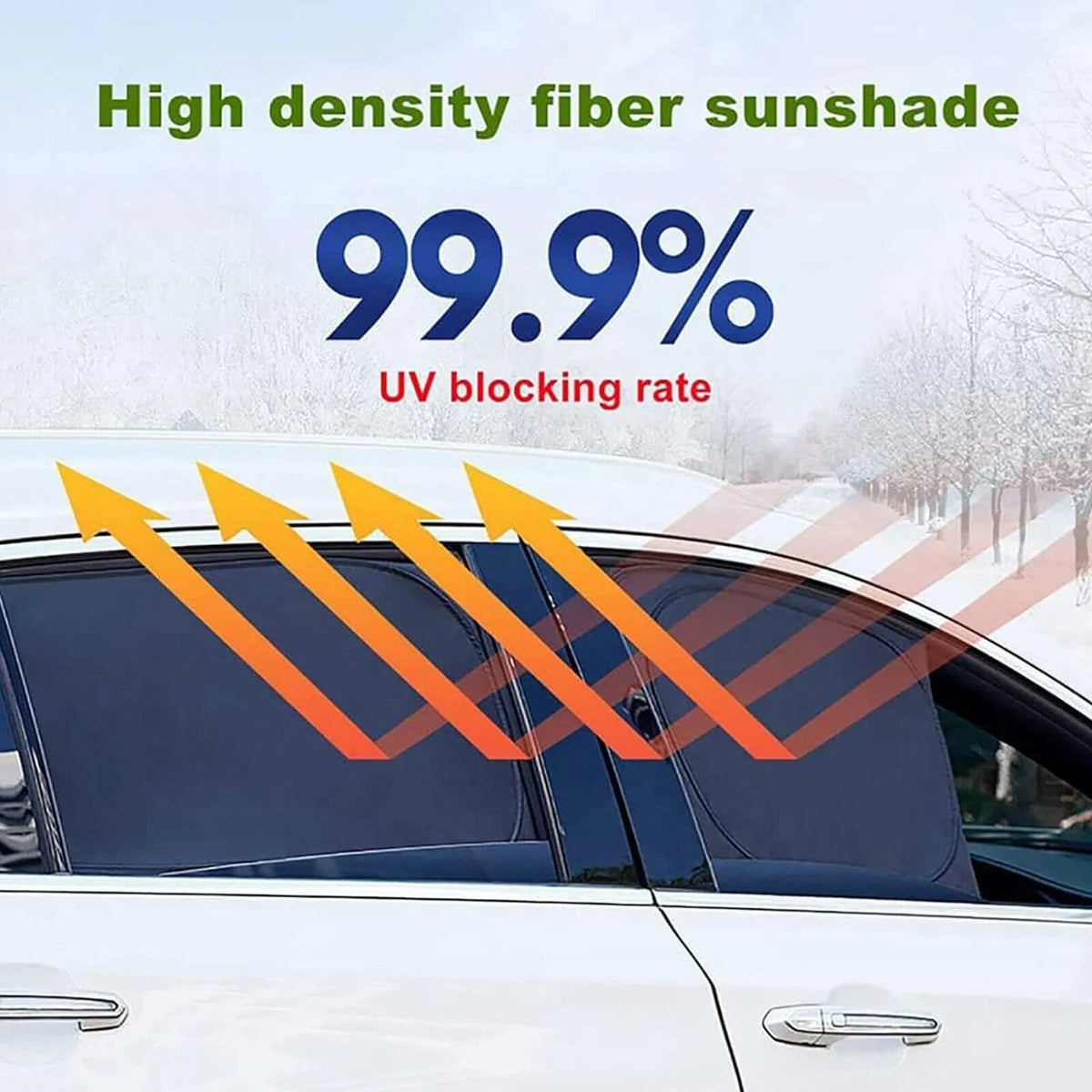 4X Magnetic Car Side Front Rear Window Sun Shade Cover Mesh Shield UV Protection - image 9