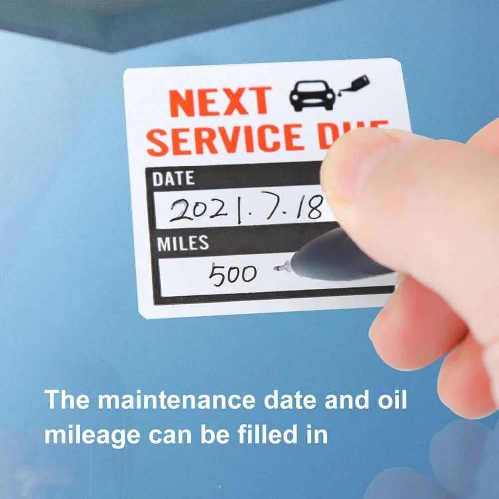 300 Oil Change Service Reminder Stickers Clear Window Lite Sticker Pack US - image 4
