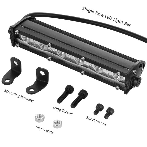 Light Bar Single Row Offroad Spot Lights 18W Ultra Slim Straight - image 5