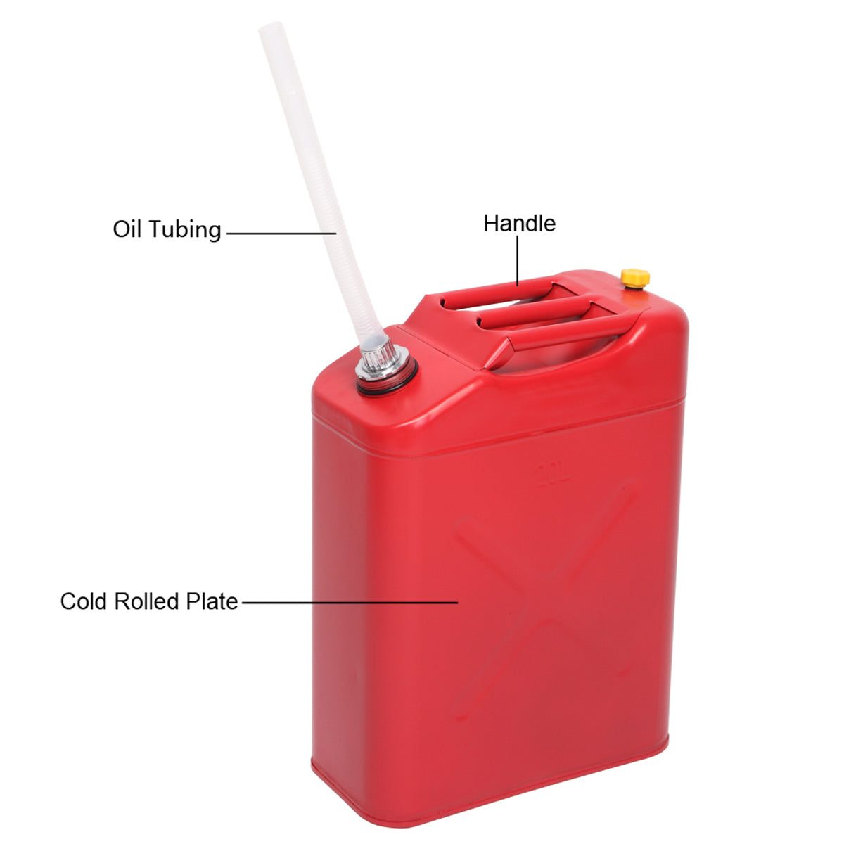 20L 0.6mm Oil Drum Red With Plastic Oil Pouring Pipe - image 6