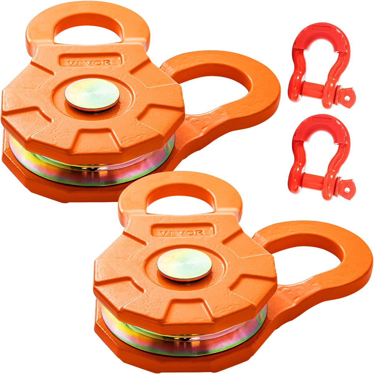 Pulley Block, 11 Tons, 25,000 Lbs Working Load Limit, Heavy-duty Winch Pulley, Suitable For 0.55 Inch -14 Mm, Synthetic Rope Or Soft Shackle, Off-road Recovery Accessory For Tractors, Trucks, ATVs, An - ZZDZJCH225000CSSEV0