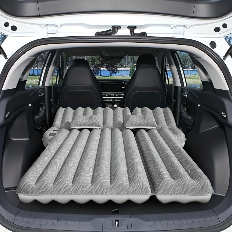 Air Mattress For SUV, Inflatable Car Air Mattress For Camping, Flocking Car Bed With Air Pump & 2 Pillows, Portable Sleeping Pad Mattress, With Phone And Cup Holder - image 5