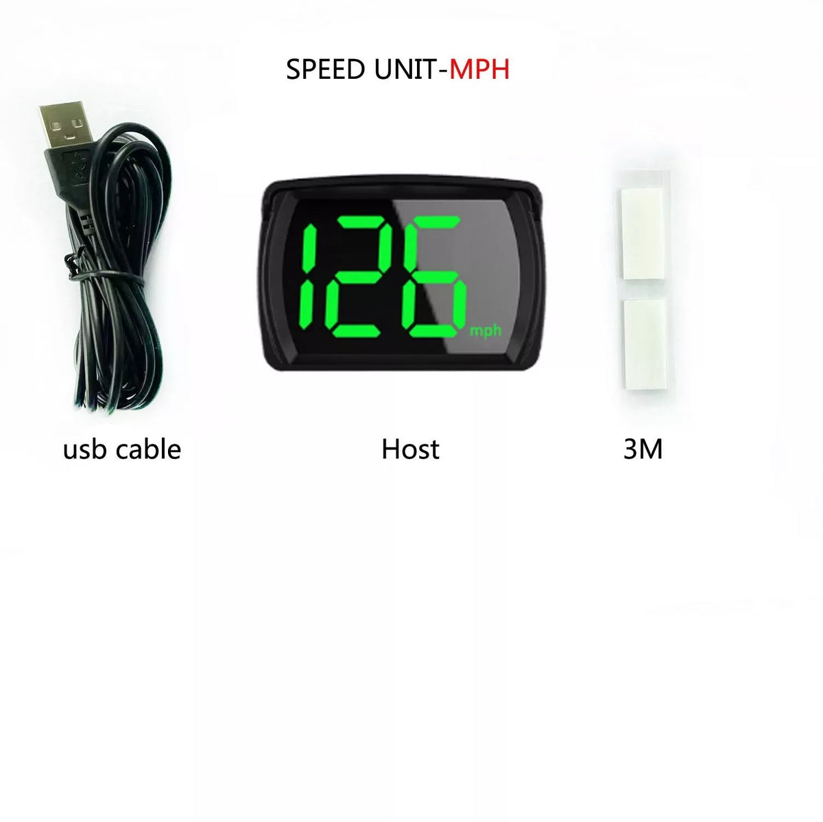 2024 New HUD Car Head-up Display MPH Speed Display 3-inch Multi-function LCD MPH Dashboard - W13228207