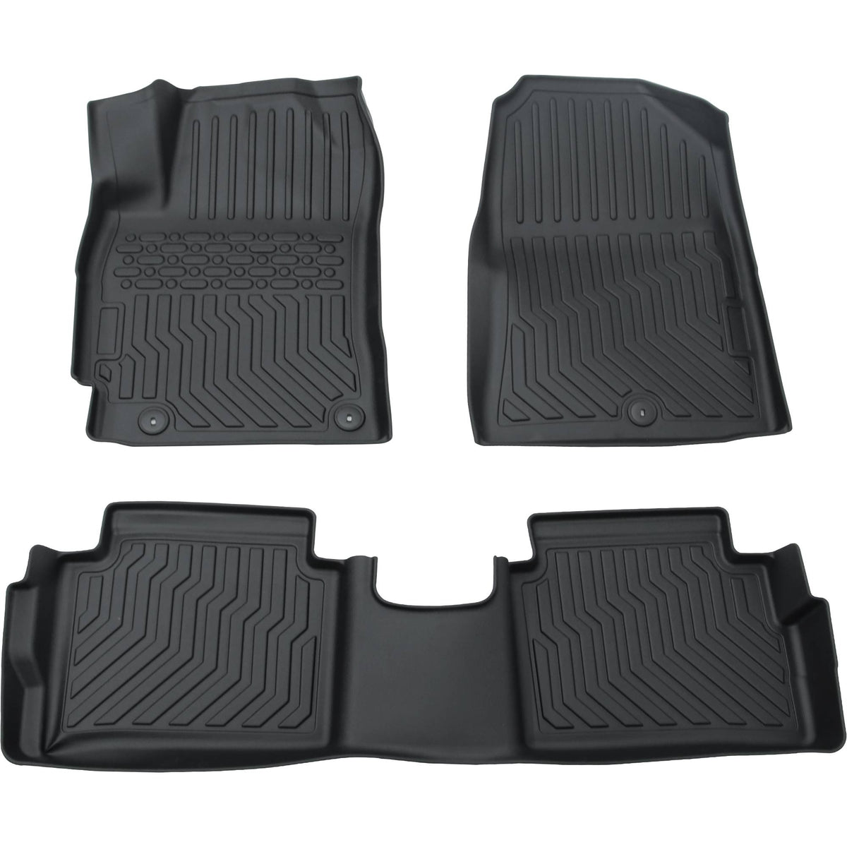 Car Floor Mats For 17-20 Hyundai Elantra No Fit GT All-Weather TPE Rubber Black - Black