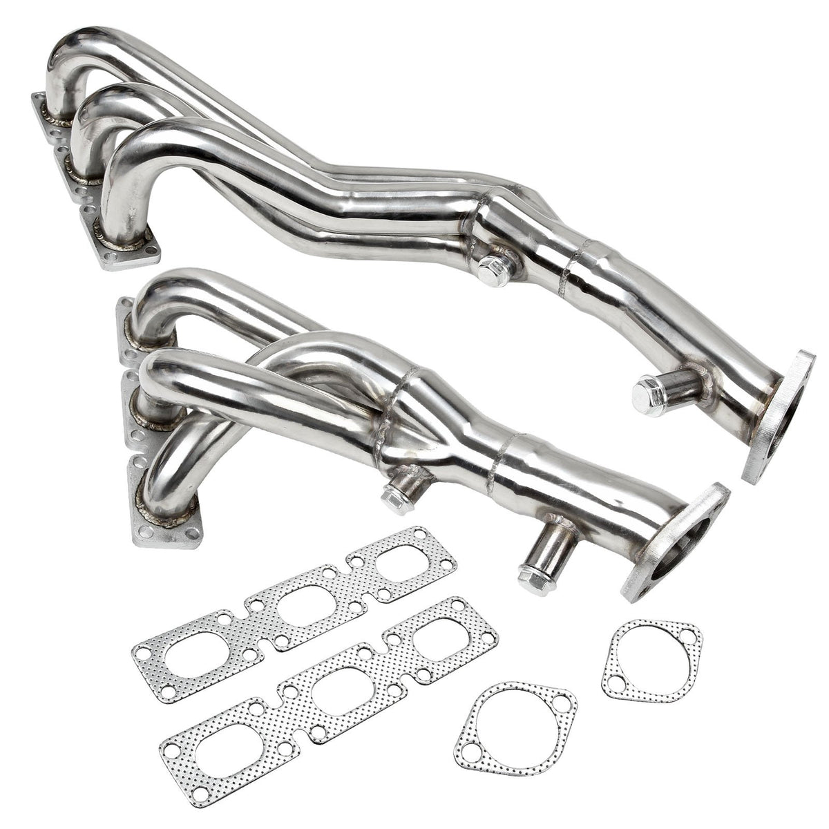 97-02 BMW M52 323i 328i 528i E46 E39 Z3 2.5L 2.8L 3.0L L6 Exhaust Header - Silver