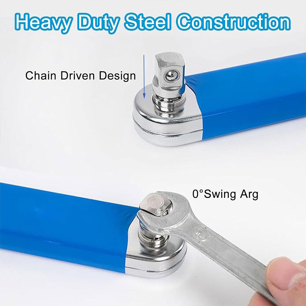 Offset Extension Wrench Ratchet Spanner Wrench Extender Adapters Multifunction - image 2