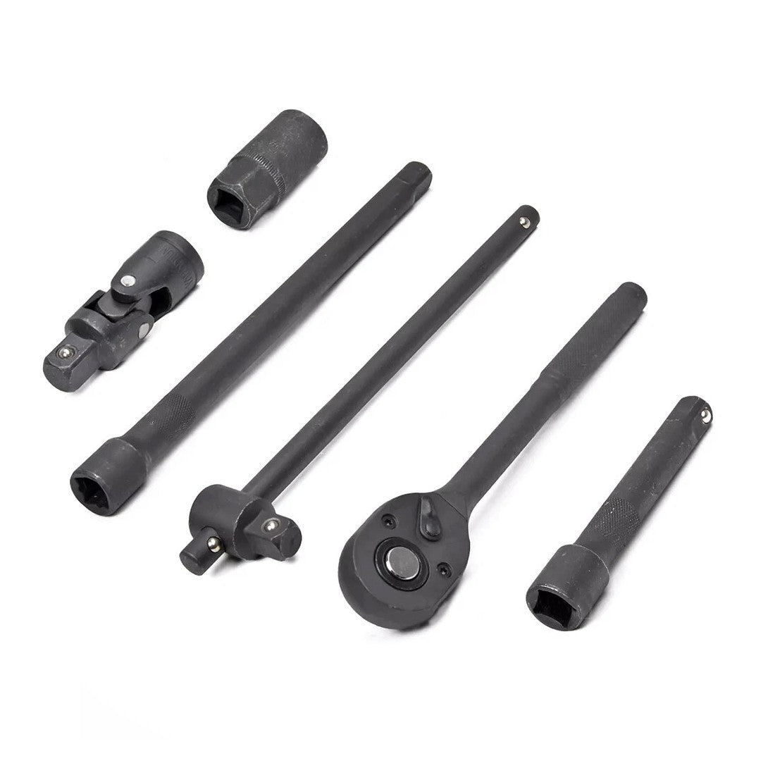 Heavy Duty 1&2 Ratchet Wrench Socket Set 8-32mm Metric Extension Bar Metal Case - image 4