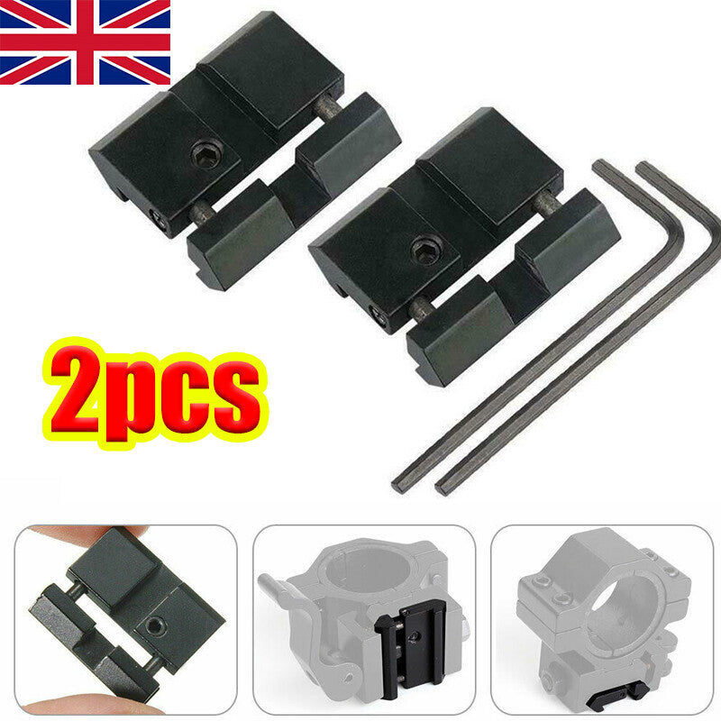 11mm To 20mm Tactical Picatinny Weaver Scope Dovetail Rail Adapters Mount Base - W12221084
