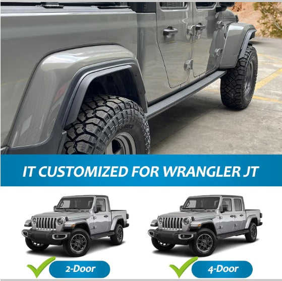 Front Rear Fenders Compatible With 2020-2024 Wrangler Gladiator JT Sport Willys - image 2
