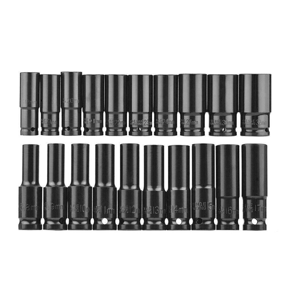 20PCS Deep Impact Socket Set 1 2 Inch Drive Metric 8 - 32mm Lifetime Warranty UK - image 2