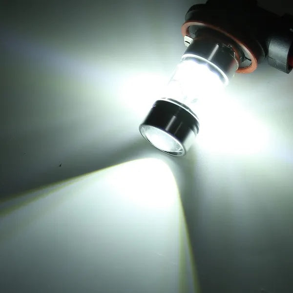 2PCS 1000lm 100W LED Fog DRL Light Bulb IP65 Water-Resistant 360 Degree Beam Angle 6000K White By Eggracks By Global Phoenix - image 2