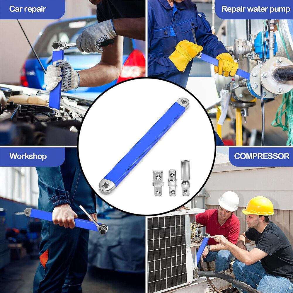 Offset Extension Wrench Ratchet Spanner Wrench Extender Adapters Multifunction - image 8