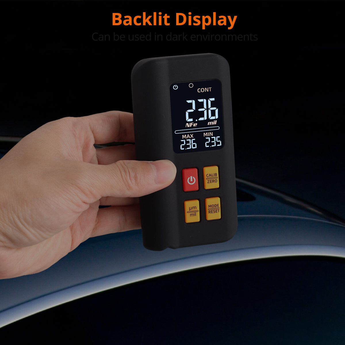 LCD Digital Thickness Gauge Car Coating Paint Film Depth Tester Fe NFe Probe - image 9