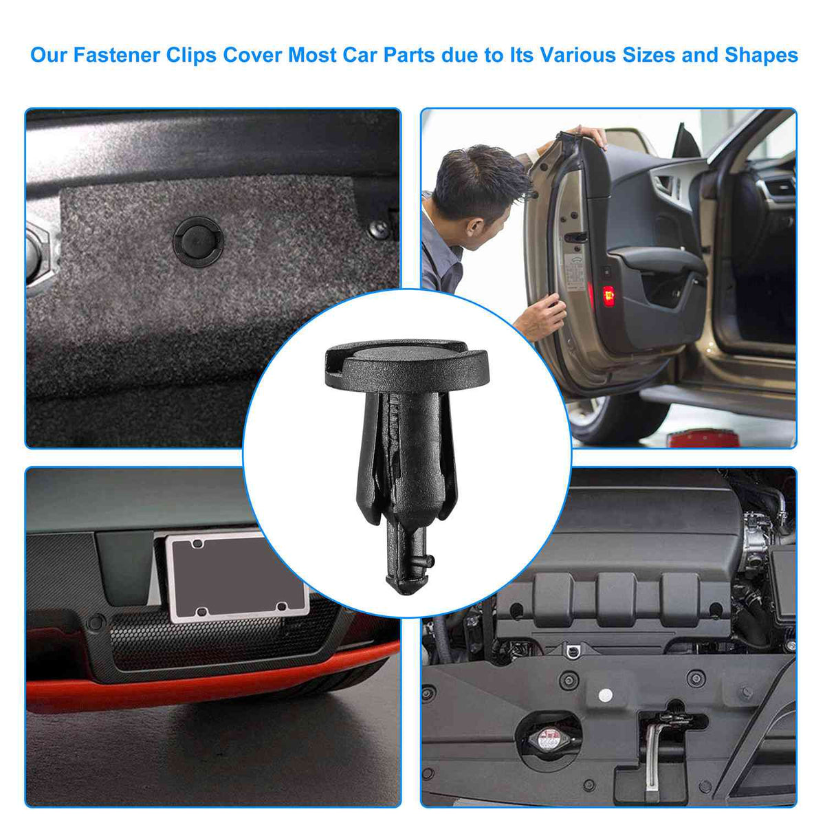 500Packs Bumper Fastener Rivets 30 Kinds Bumper Push Clips Fender Replacement Universally Fit Car Panel Skirt Shield Retainer - image 2