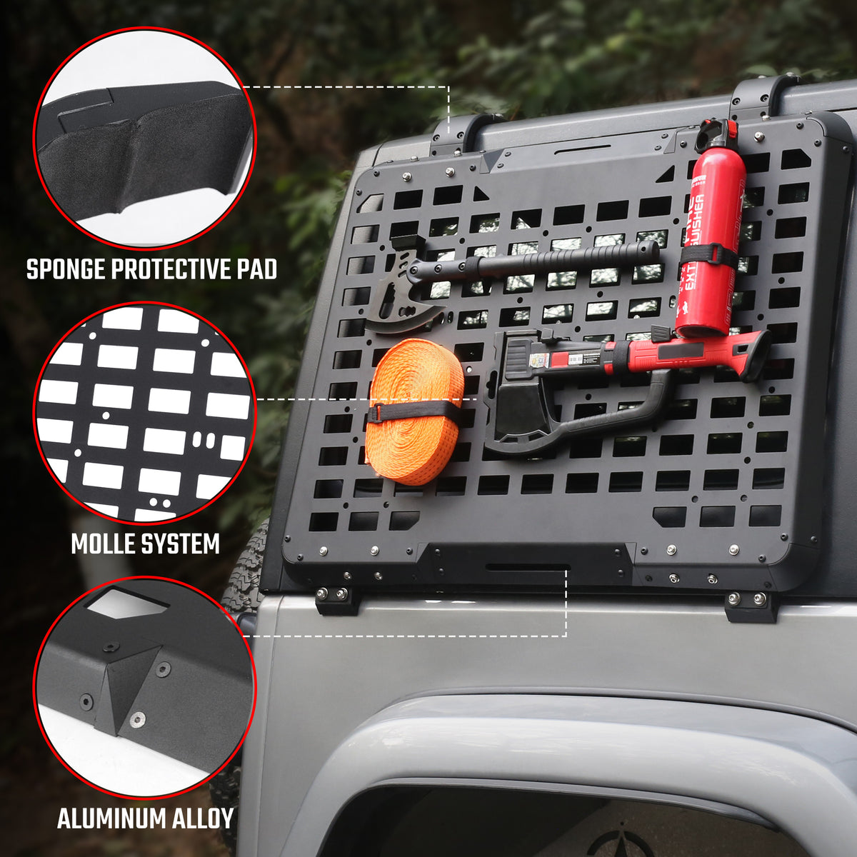 Window Cargo Shelf Compatible With Wrangler 2007-2018 JK 4 Doors - image 6