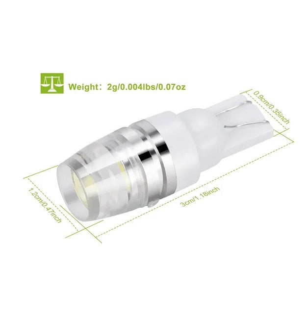 10PCS T10 LED Bulbs 194 LED Lights 12V 1W 5730 Xenon White Wedge - image 2