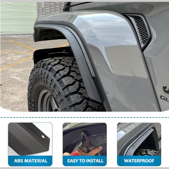 Front Rear Fenders Compatible With 2020-2024 Wrangler Gladiator JT Sport Willys - image 5