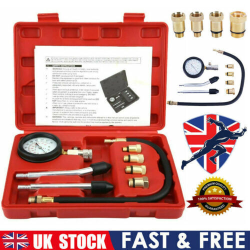 Petrol Engine Cylinder Pressure Tester For Car Compression Test Gauge Kit Set UK - Multicolor