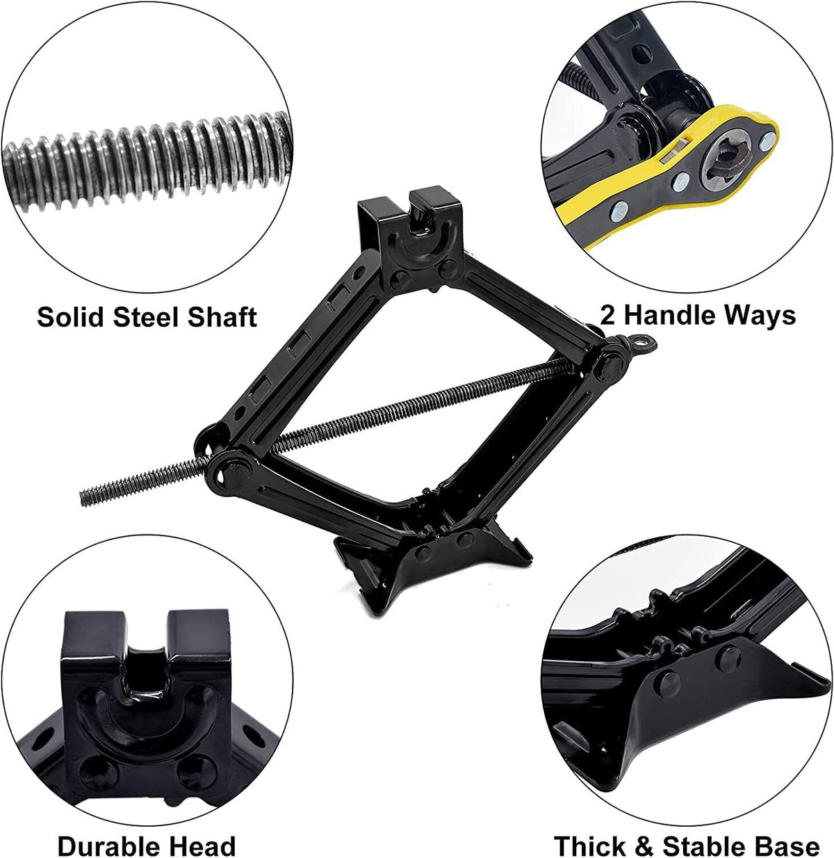 2.5T Scissor Jack And Extendable Wheel Wrench Brace Socket Car Van Tire Hand Tool - image 10