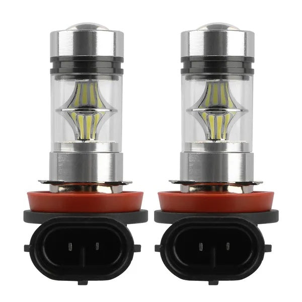 2PCS 1000lm 100W LED Fog DRL Light Bulb IP65 Water-Resistant 360 Degree Beam Angle 6000K White By Eggracks By Global Phoenix