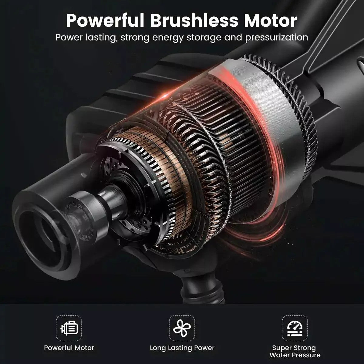 Portable Cordless Car Pressure Washer Water High Jet Wash Cleaner Gun And 2 Battery - image 2