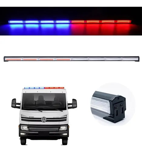 LED Emergency Strobe Lights For Police Car 119cm - Red blue