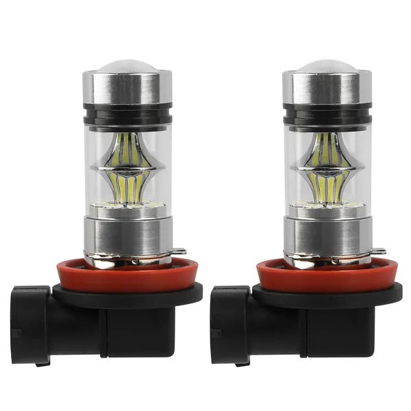 2PCS 1000lm 100W LED Fog DRL Light Bulb IP65 Water-Resistant 360 Degree Beam Angle 6000K White By Eggracks By Global Phoenix - 2pcs