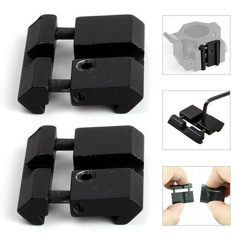 11mm To 20mm Tactical Picatinny Weaver Scope Dovetail Rail Adapters Mount Base - image 3
