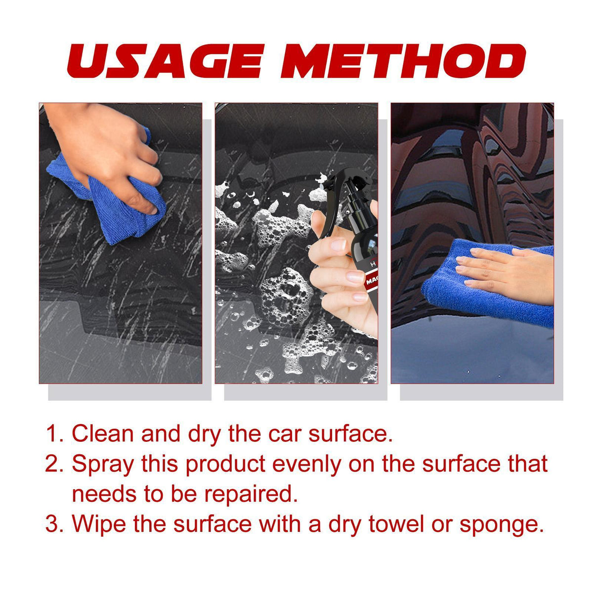 Hongyue Nano Repair Protection Spray Car Coating Agent Car Paint Maintenance Coating Crystal Wax Seal Glaze Coating Spray - image 2