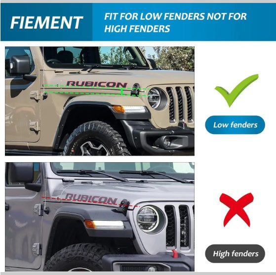 Front Rear Fenders Compatible With 2020-2024 Wrangler Gladiator JT Sport Willys - image 4