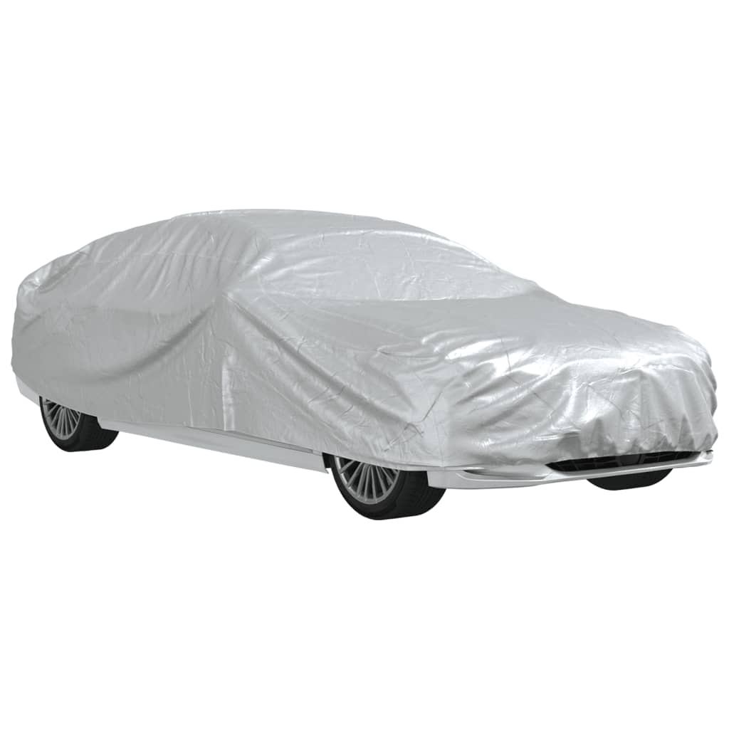 Car Cover Sedan Buckle Straps Full Silver XXL PEVA - image 3